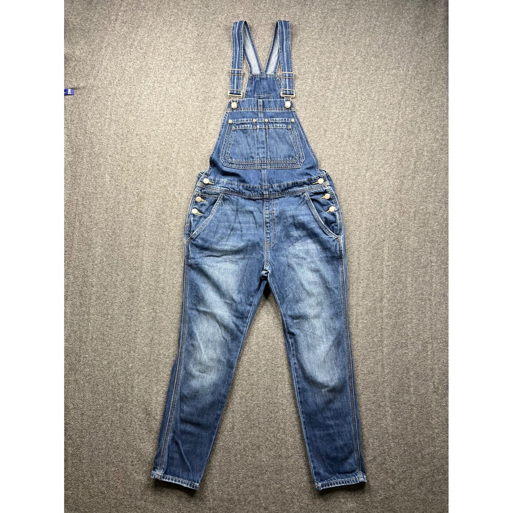 Gap Slouchy Overalls Women XS Medium Indigo Denim Bib Jean Jumpsuit 660502-00